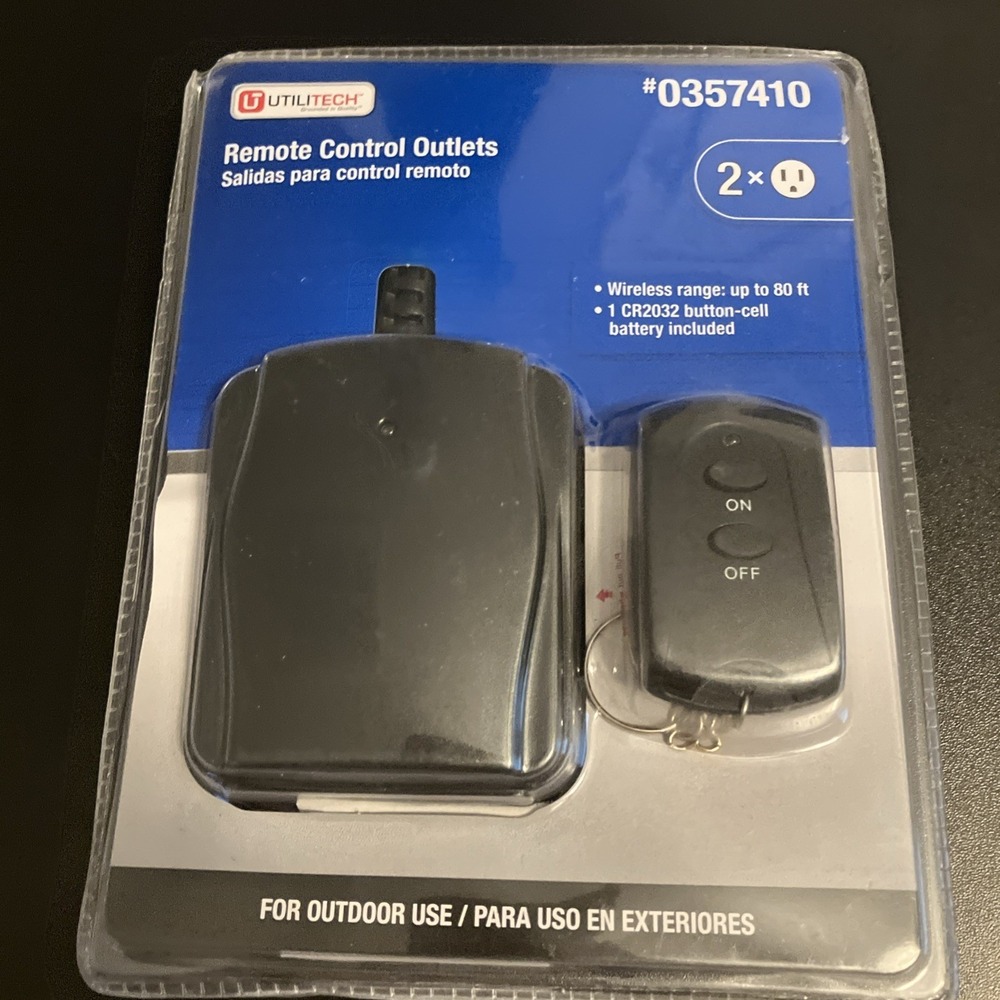 Remote Control Outlet UTILITECH Outdoor Wireless #0357410 New in Sealed Package